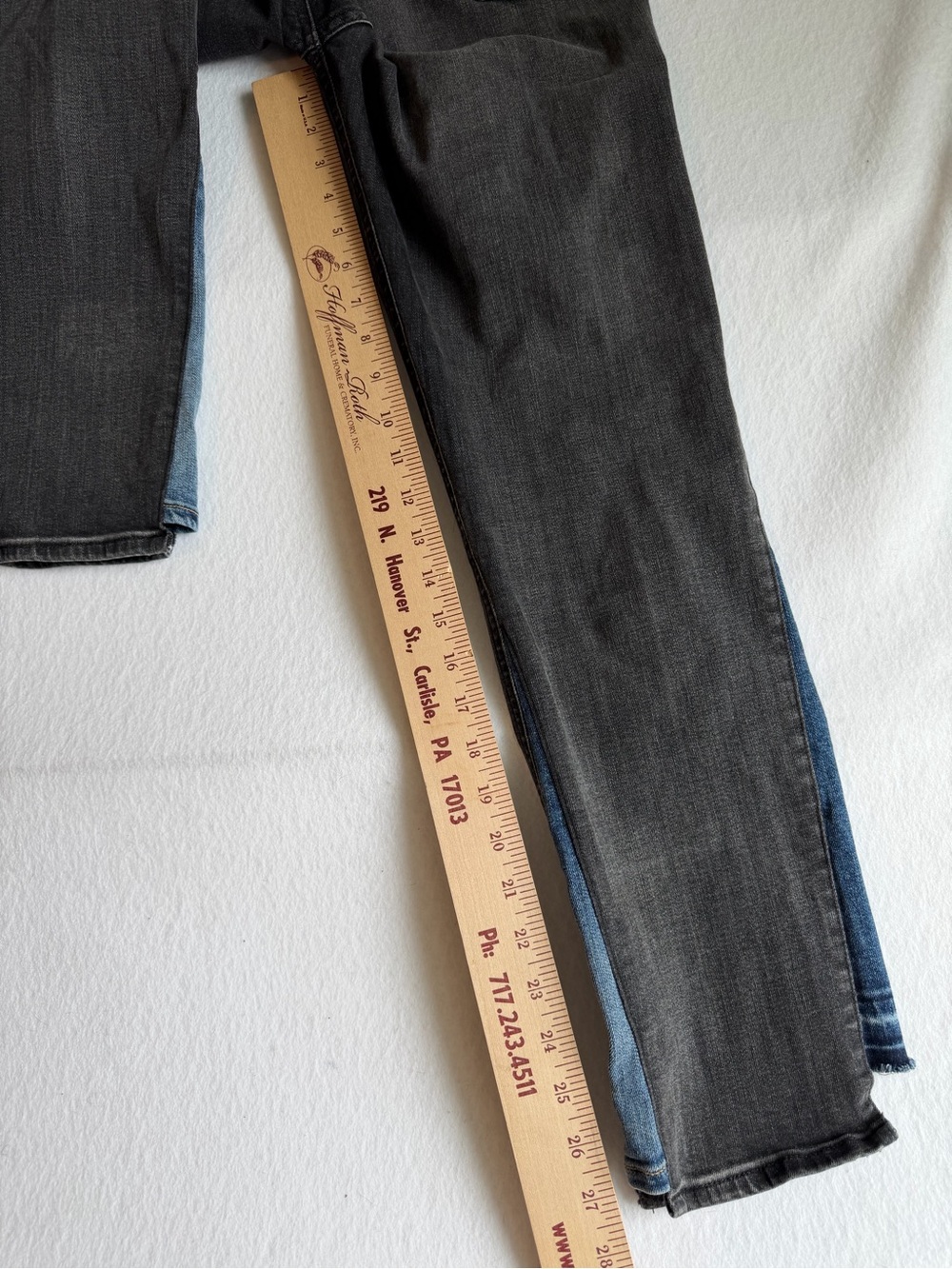 Rag & Bone Nina High Rise Ankle Cigarette Jeans 30 Black Blue Colorblock - Picture 11 of 14